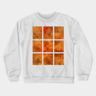 Nature's Colours in Warm Red and Orange Abstract Art Crewneck Sweatshirt